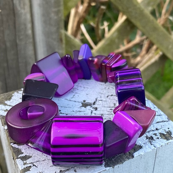 Sobral Jackie Brazil purple resin geometric bracelet - Picture 6 of 6